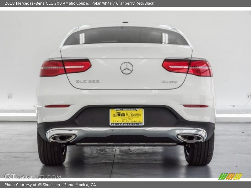 Polar White / Cranberry Red/Black 2018 Mercedes-Benz GLC 300 4Matic Coupe
