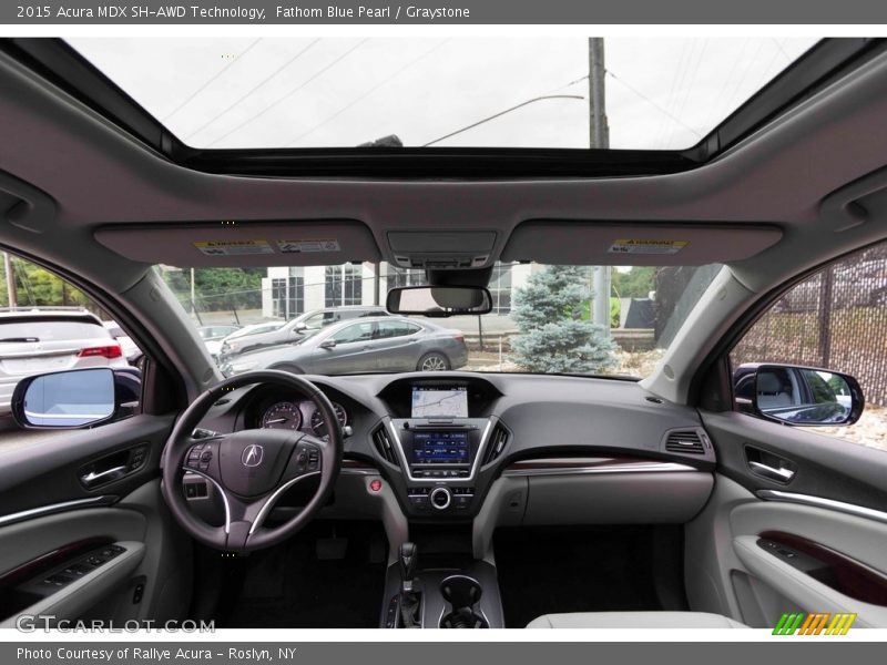 Fathom Blue Pearl / Graystone 2015 Acura MDX SH-AWD Technology