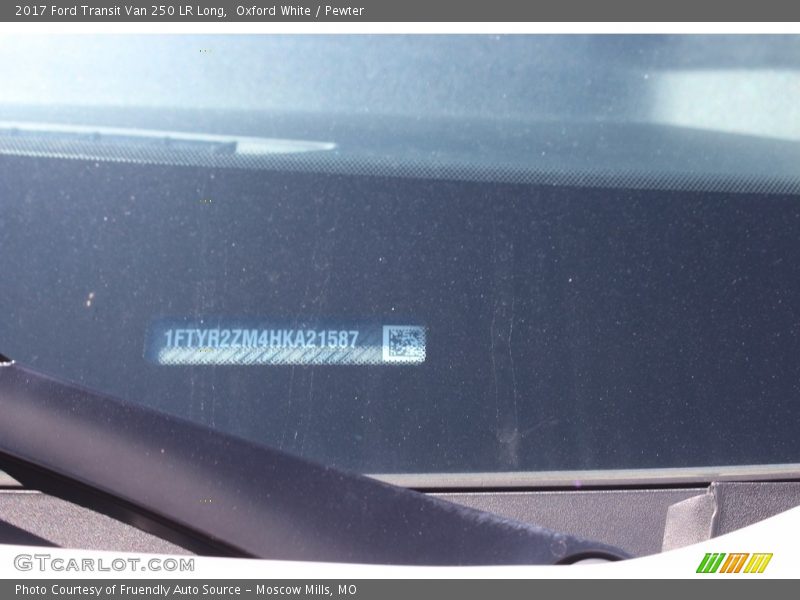 Oxford White / Pewter 2017 Ford Transit Van 250 LR Long