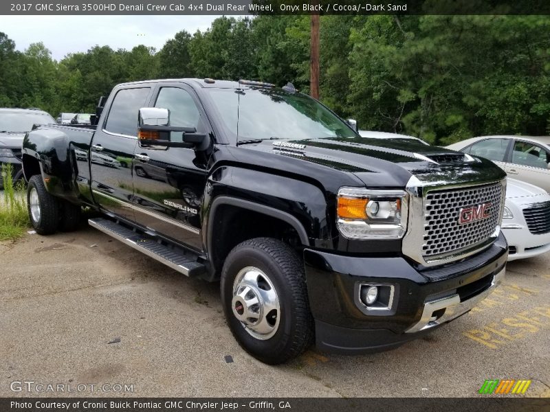 Onyx Black / Cocoa/­Dark Sand 2017 GMC Sierra 3500HD Denali Crew Cab 4x4 Dual Rear Wheel