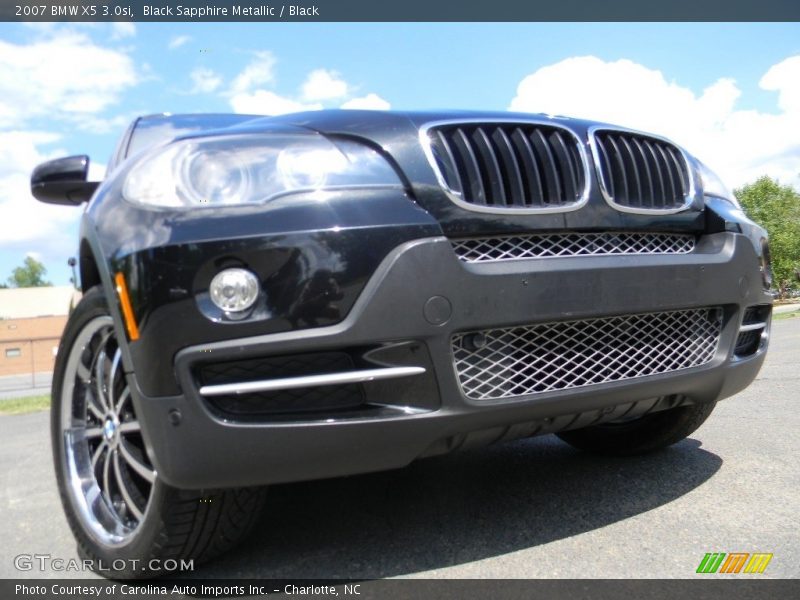 Black Sapphire Metallic / Black 2007 BMW X5 3.0si