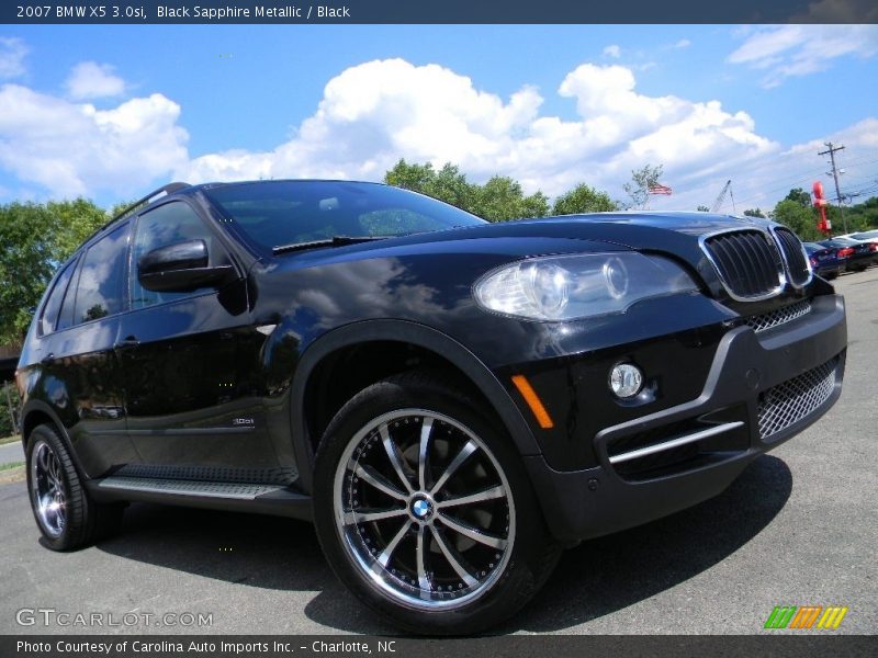 Black Sapphire Metallic / Black 2007 BMW X5 3.0si
