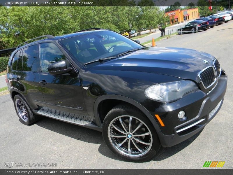 Black Sapphire Metallic / Black 2007 BMW X5 3.0si