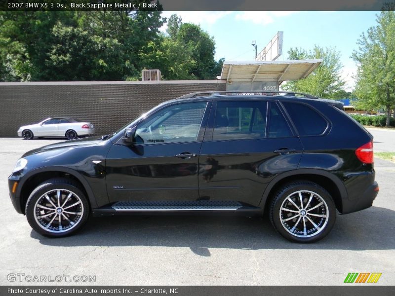 Black Sapphire Metallic / Black 2007 BMW X5 3.0si