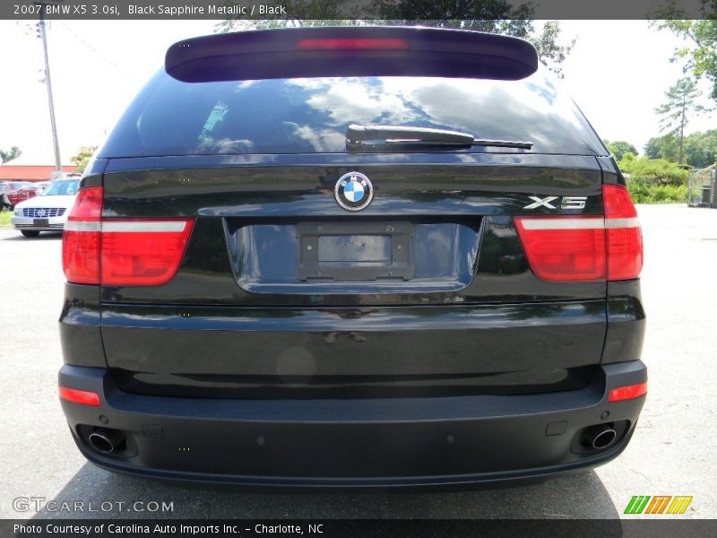 Black Sapphire Metallic / Black 2007 BMW X5 3.0si