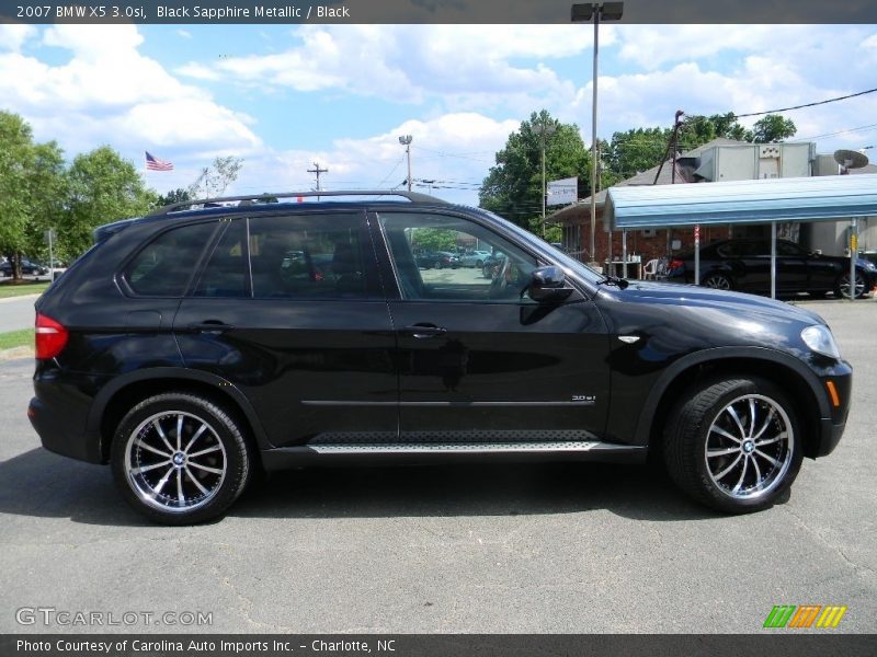 Black Sapphire Metallic / Black 2007 BMW X5 3.0si