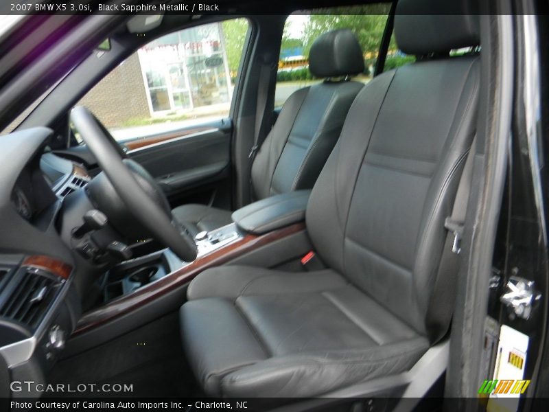 Black Sapphire Metallic / Black 2007 BMW X5 3.0si