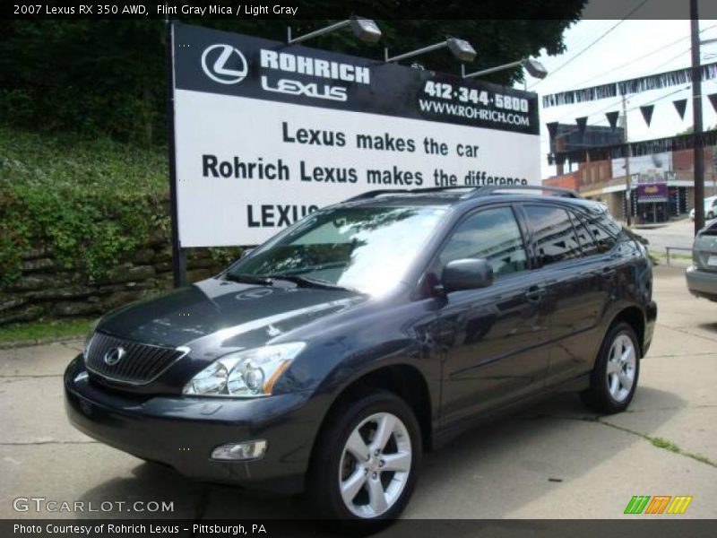 Flint Gray Mica / Light Gray 2007 Lexus RX 350 AWD