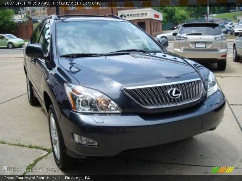 Flint Gray Mica / Light Gray 2007 Lexus RX 350 AWD