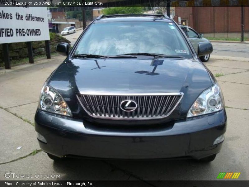 Flint Gray Mica / Light Gray 2007 Lexus RX 350 AWD