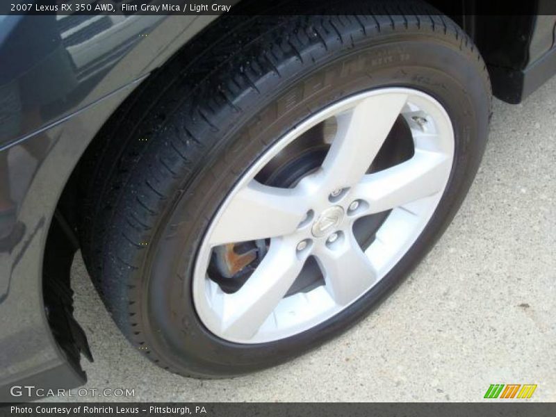 Flint Gray Mica / Light Gray 2007 Lexus RX 350 AWD