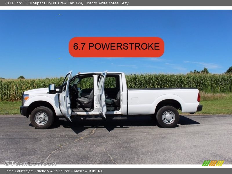 Oxford White / Steel Gray 2011 Ford F250 Super Duty XL Crew Cab 4x4