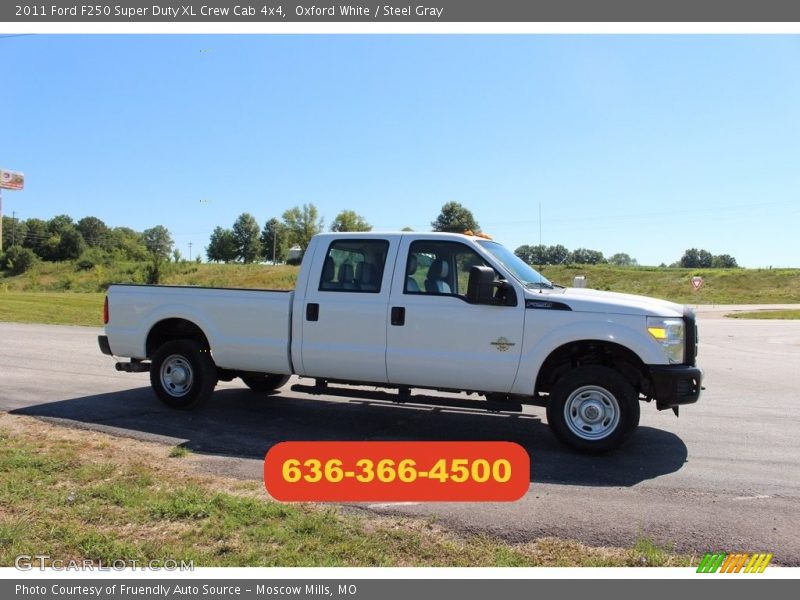 Oxford White / Steel Gray 2011 Ford F250 Super Duty XL Crew Cab 4x4