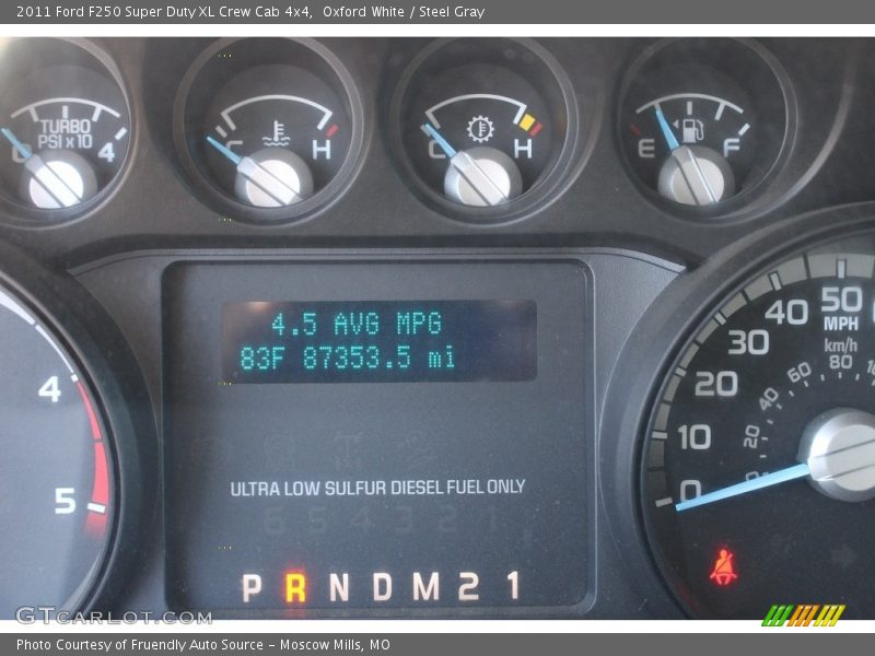 Oxford White / Steel Gray 2011 Ford F250 Super Duty XL Crew Cab 4x4