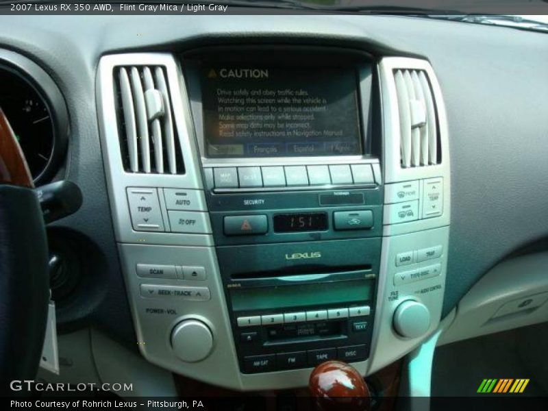 Flint Gray Mica / Light Gray 2007 Lexus RX 350 AWD