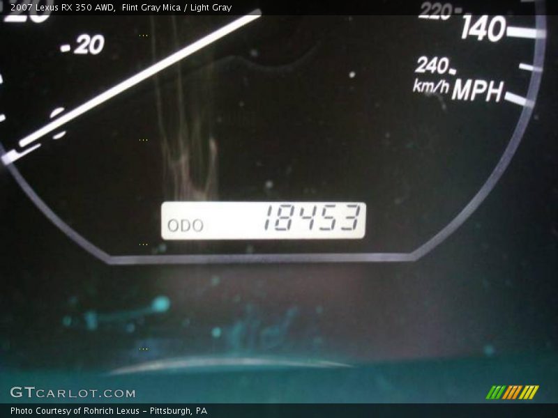 Flint Gray Mica / Light Gray 2007 Lexus RX 350 AWD