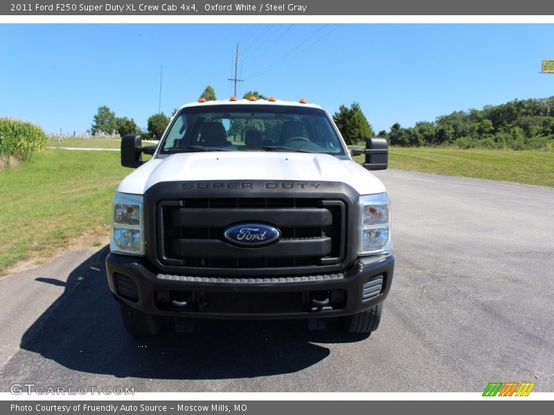 Oxford White / Steel Gray 2011 Ford F250 Super Duty XL Crew Cab 4x4