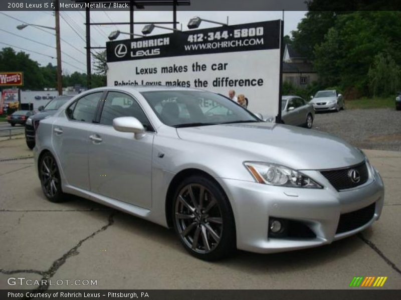 Mercury Metallic / Black 2008 Lexus IS F