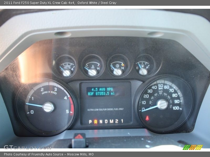Oxford White / Steel Gray 2011 Ford F250 Super Duty XL Crew Cab 4x4