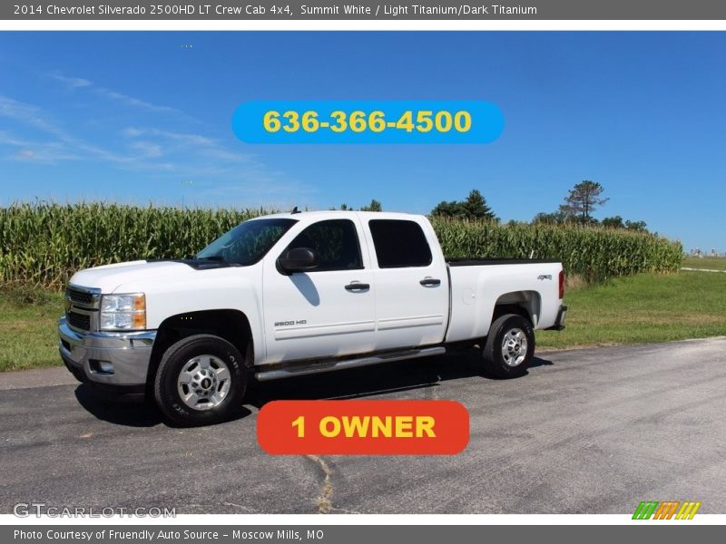 Summit White / Light Titanium/Dark Titanium 2014 Chevrolet Silverado 2500HD LT Crew Cab 4x4