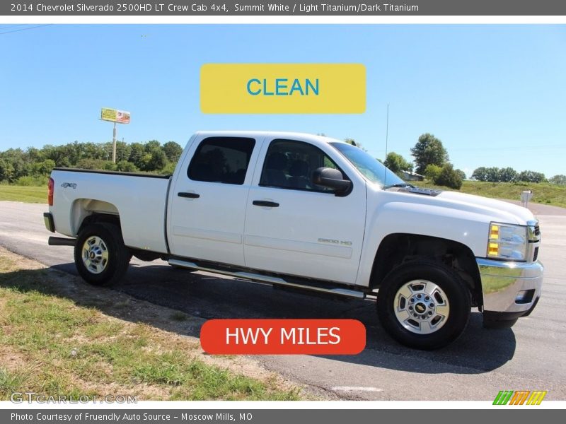 Summit White / Light Titanium/Dark Titanium 2014 Chevrolet Silverado 2500HD LT Crew Cab 4x4