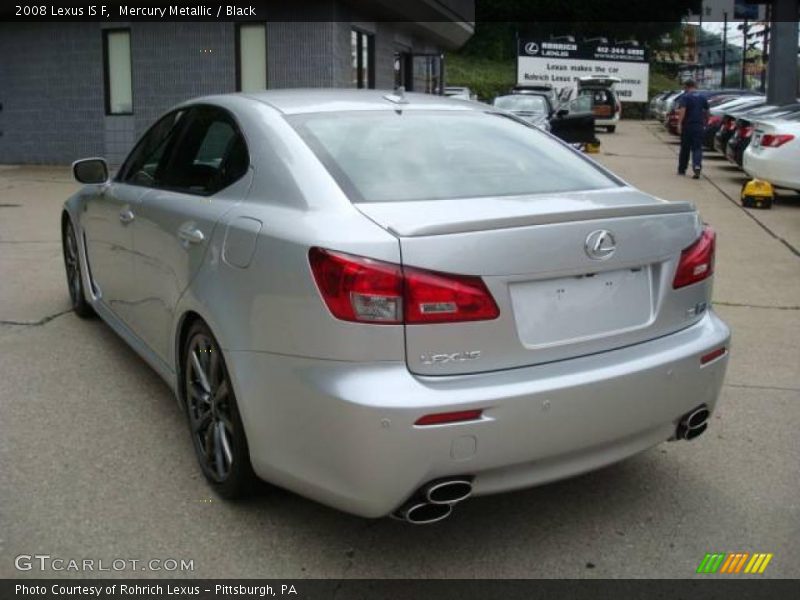 Mercury Metallic / Black 2008 Lexus IS F