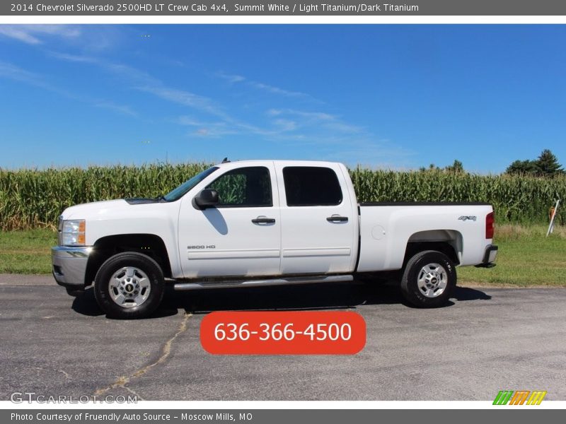 Summit White / Light Titanium/Dark Titanium 2014 Chevrolet Silverado 2500HD LT Crew Cab 4x4