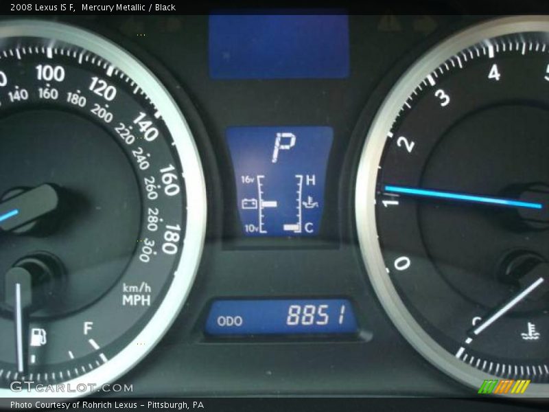 Mercury Metallic / Black 2008 Lexus IS F