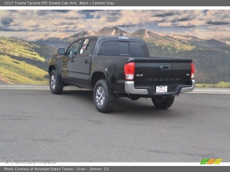 Black / Cement Gray 2017 Toyota Tacoma SR5 Double Cab 4x4