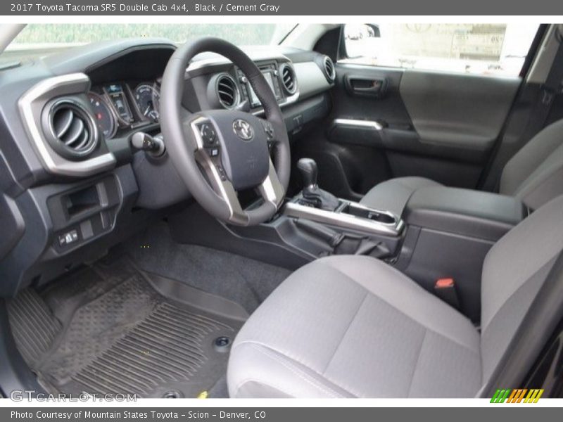 Black / Cement Gray 2017 Toyota Tacoma SR5 Double Cab 4x4