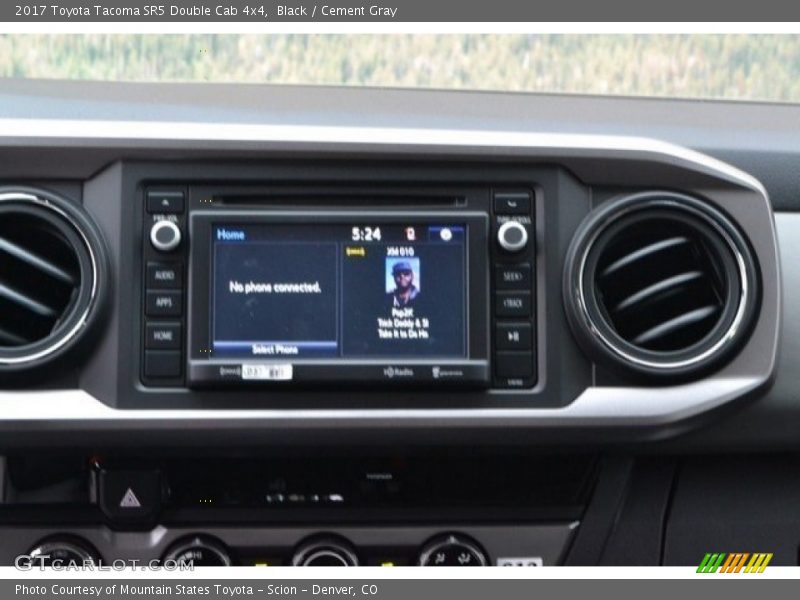 Black / Cement Gray 2017 Toyota Tacoma SR5 Double Cab 4x4