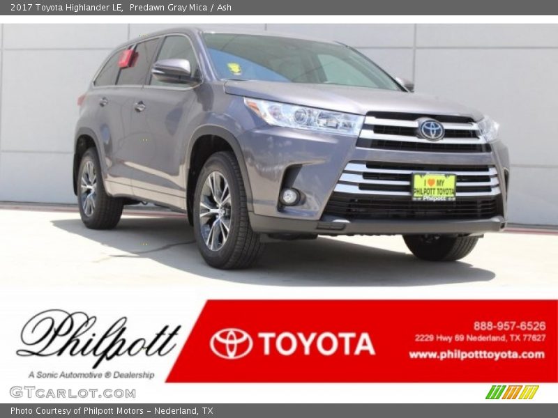 Predawn Gray Mica / Ash 2017 Toyota Highlander LE