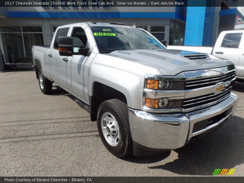 Silver Ice Metallic / Dark Ash/Jet Black 2017 Chevrolet Silverado 2500HD Work Truck Crew Cab 4x4