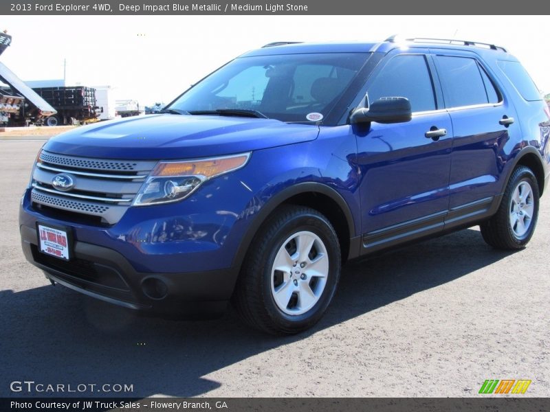Deep Impact Blue Metallic / Medium Light Stone 2013 Ford Explorer 4WD