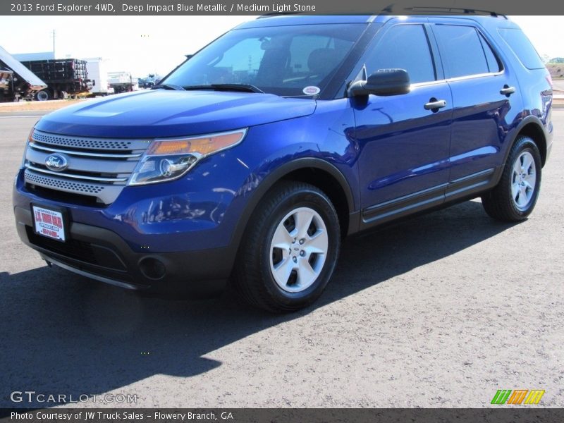 Deep Impact Blue Metallic / Medium Light Stone 2013 Ford Explorer 4WD