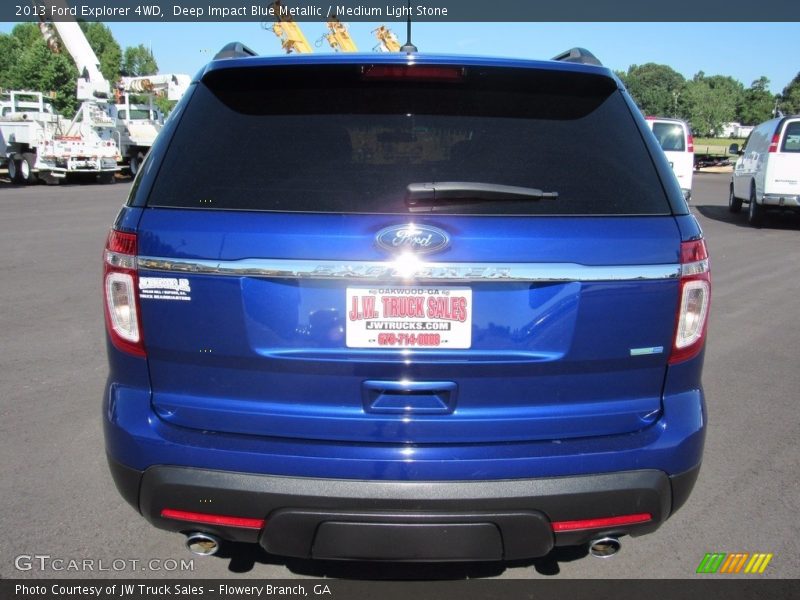 Deep Impact Blue Metallic / Medium Light Stone 2013 Ford Explorer 4WD
