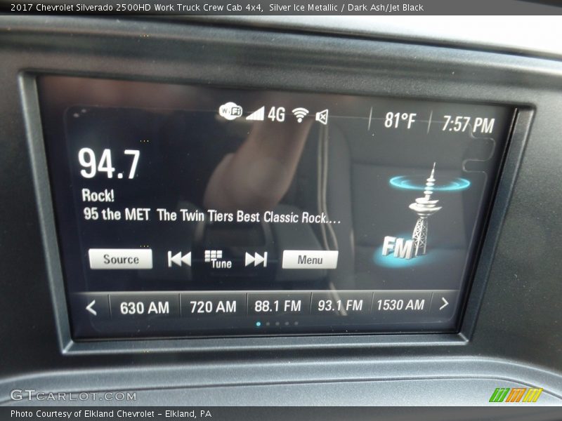 Silver Ice Metallic / Dark Ash/Jet Black 2017 Chevrolet Silverado 2500HD Work Truck Crew Cab 4x4