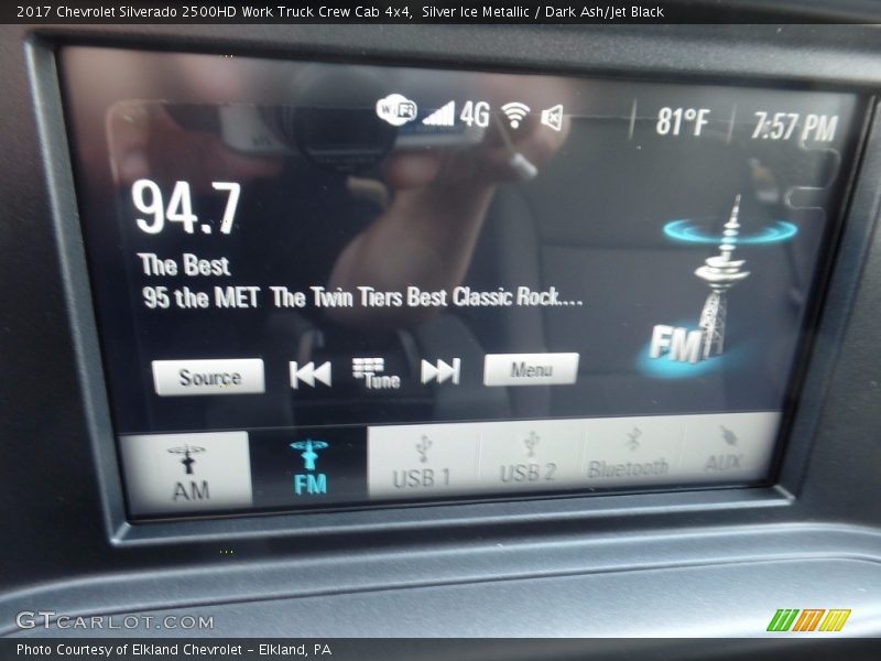 Silver Ice Metallic / Dark Ash/Jet Black 2017 Chevrolet Silverado 2500HD Work Truck Crew Cab 4x4