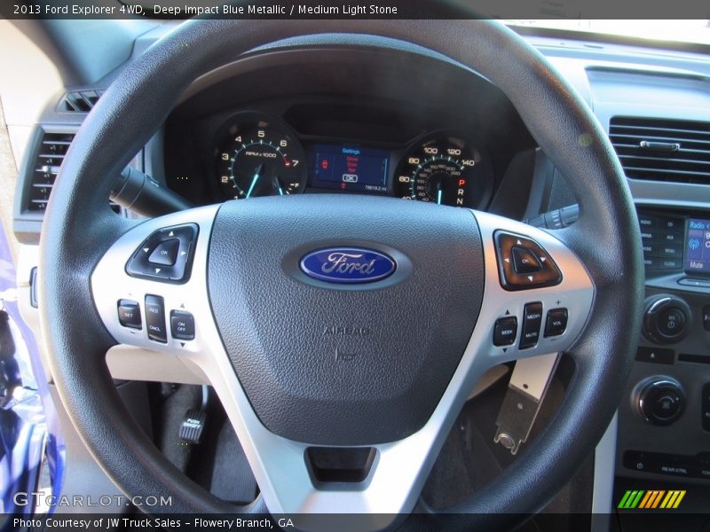 Deep Impact Blue Metallic / Medium Light Stone 2013 Ford Explorer 4WD