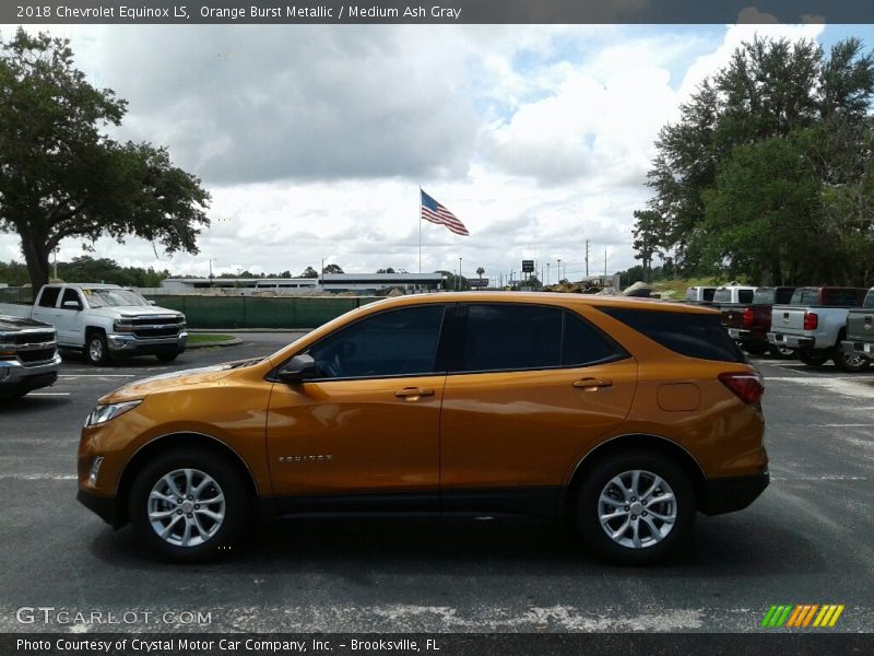 Orange Burst Metallic / Medium Ash Gray 2018 Chevrolet Equinox LS