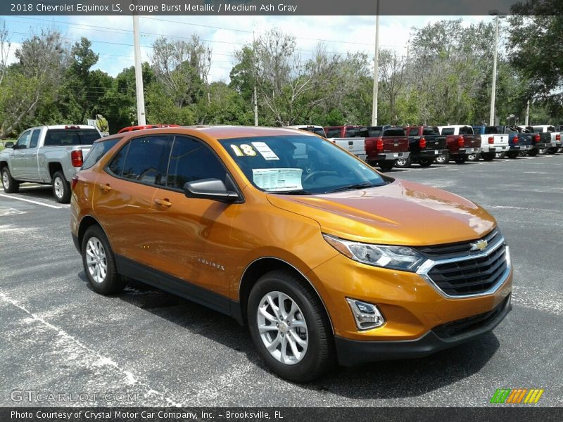 Orange Burst Metallic / Medium Ash Gray 2018 Chevrolet Equinox LS