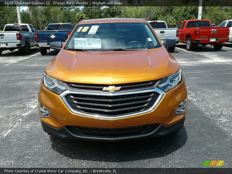 Orange Burst Metallic / Medium Ash Gray 2018 Chevrolet Equinox LS