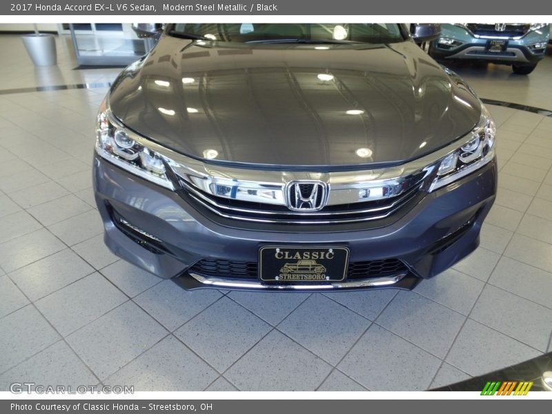 Modern Steel Metallic / Black 2017 Honda Accord EX-L V6 Sedan