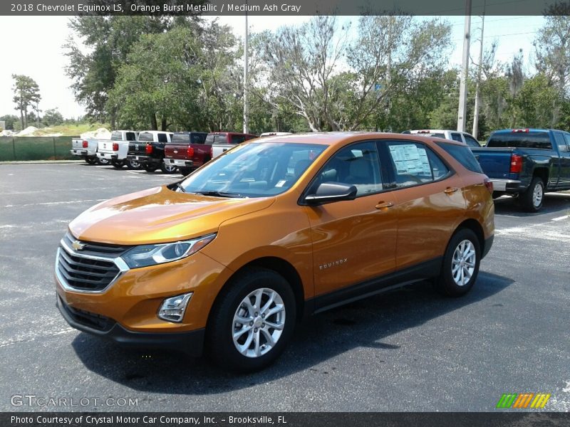 Orange Burst Metallic / Medium Ash Gray 2018 Chevrolet Equinox LS