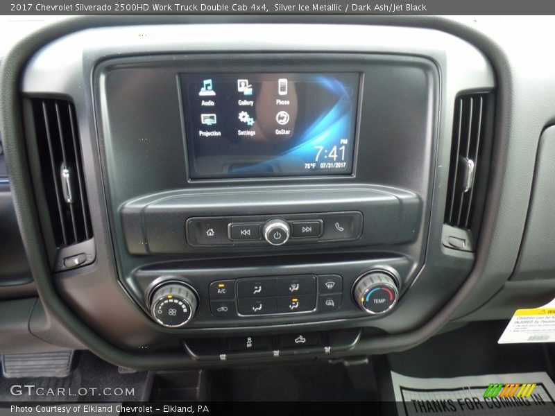 Silver Ice Metallic / Dark Ash/Jet Black 2017 Chevrolet Silverado 2500HD Work Truck Double Cab 4x4