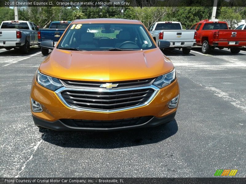 Orange Burst Metallic / Medium Ash Gray 2018 Chevrolet Equinox LS