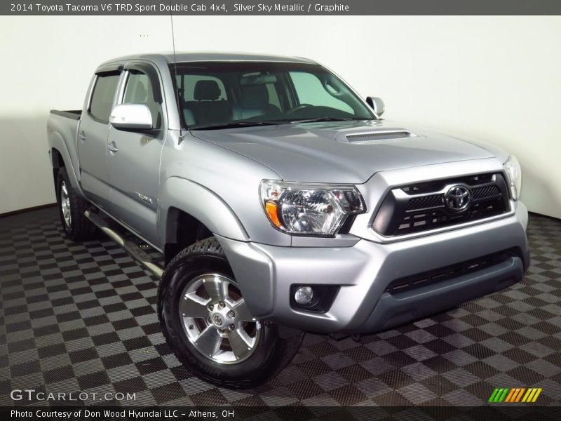 Silver Sky Metallic / Graphite 2014 Toyota Tacoma V6 TRD Sport Double Cab 4x4