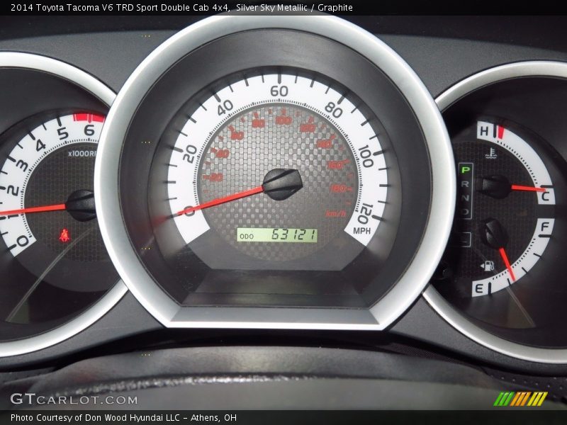 Silver Sky Metallic / Graphite 2014 Toyota Tacoma V6 TRD Sport Double Cab 4x4