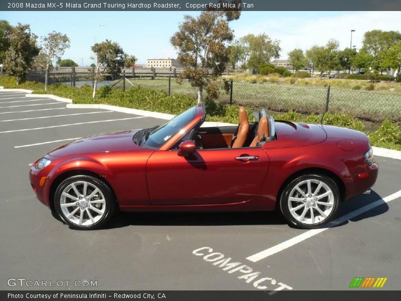 Copper Red Mica / Tan 2008 Mazda MX-5 Miata Grand Touring Hardtop Roadster