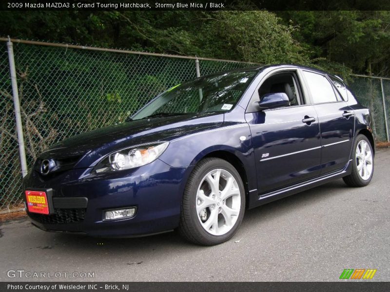 Stormy Blue Mica / Black 2009 Mazda MAZDA3 s Grand Touring Hatchback